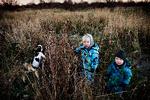 Familien Vandborg bor i en husbåd i Fiskerhavnen, her børnene Frode og Anker på Stejlepladsen, som nu skal bebygges. Arkivfoto. Foto: Martin Lehmann/POLFOTO