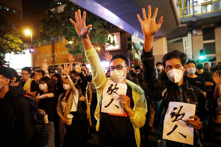 Konflikten i Hongkong har udviklet sig til en styrkeprøve mellem demonstranterne og den kinesiske præsident, Xi Jinping.
   Foto: Jacob Ehrbahn