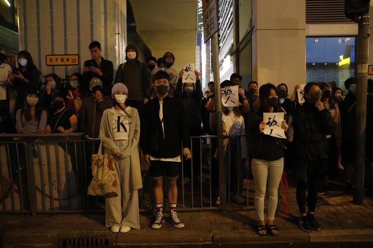 Demonstration nær det polytekniske universitet i Hongkong. Siden juni måned har utilfredsheden og protesterne mod styret i Kina og dominansen af Hongkong blusset.  Foto: Jacob Ehrbahn