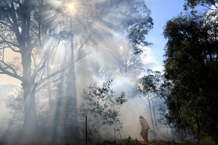 Hidtil er seks mennesker bekræftet døde, hundredvis af hjem er tilintetgjort, og mere end 1,5 millioner hektar land er brændt af i bushbrandene. Foto: Stringer/Ritzau Scanpix