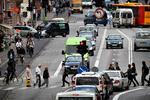 Pladsfordelingen mellem de forskellige transportformer i byen er med til at gøre biltrafikken attråværdig. Et grønt flertal i Borgerrepræsentationen vil have sænket bilernes andel af trafikken i den kommende kommuneplan. Foto: Martin Lehmann/POLFOTO