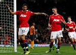 Den unge portugiser Bebé (til venstre) fik ganske få kampe for Manchester United - som her, hvor han scorede i en pokalkamp - fordi han ganske enkelt var for dårlig til klubben. Nu spiller han i den spanske 2. division for Rayo Vallecano.  Foto: Phil Noble/Ritzau Scanpix