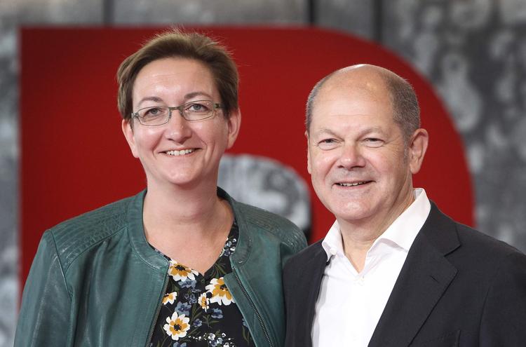 Klara Geywitz og Olaf Scholz.  Foto: Daniel Roland/Ritzau Scanpix