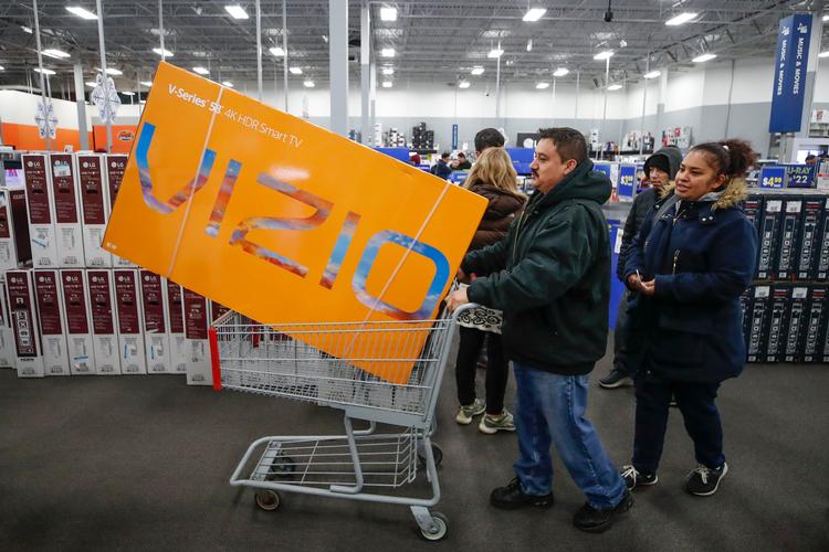 Fra Chicago, hvor det først nu er ved at blive Black Friday. Men i USA starter udsalget allerede aftenen inden. Foto: Kamil Krzaczynski/Ritzau Scanpix