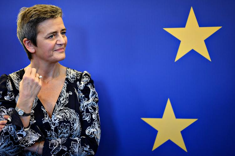 
    Margrethe Vestager rykker op i EU. Det gælder også hendes kontor, der nu er på 12. etage
   Foto: Philip Davali/Ritzau Scanpix