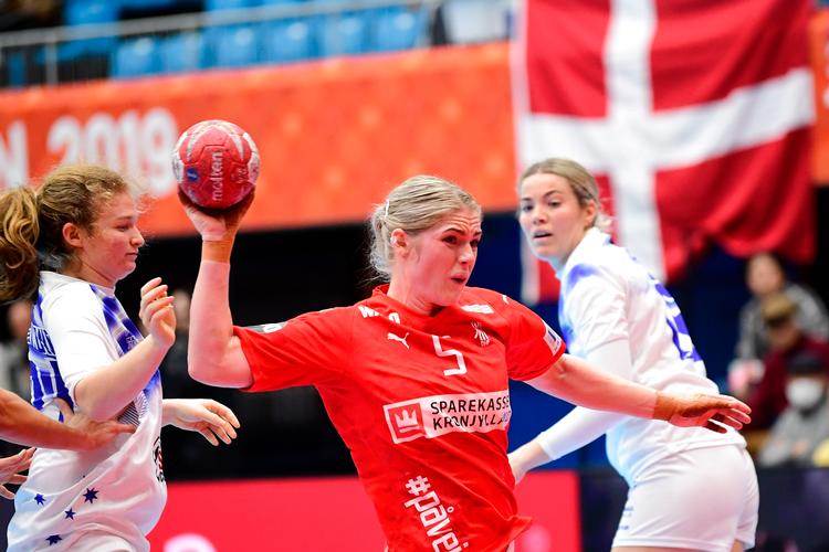 Sarah Iversen er altid garant for en 100 procent koncentreret indsats. Mod Australien scorede hun desuden tre mål. Foto: Bo Amstrup/Ritzau Scanpix