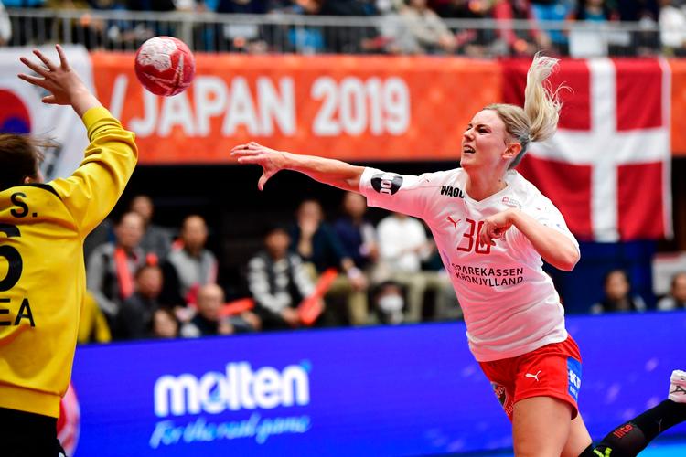 
    Freja Cohrt spillede hele 2. halvleg og scorede tre mål.
   Foto: Bo Amstrup/Ritzau Scanpix