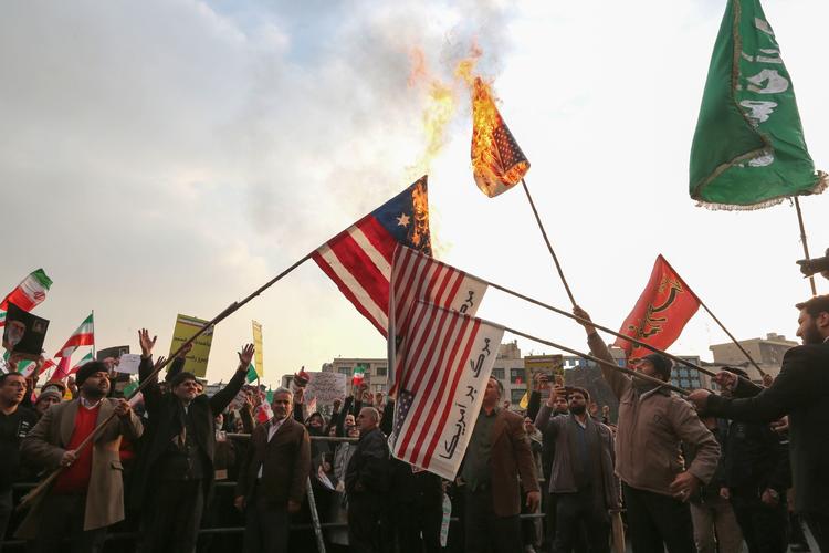 Hadet til USAer stort i Iran blandt andet på grund af de amerikanske sanktioner, der gør ondt.  Foto: Atta Kenare/Ritzau Scanpix