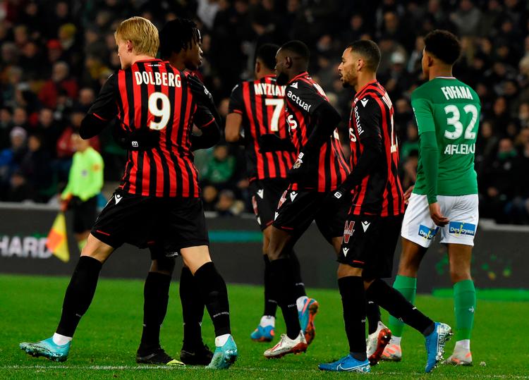 Selv om Kasper Dolberg scorede for anden udekamp i træk, har Nice-angriberen endnu ikke prøvet at få point i en udekamp for den franske klub. Foto: Jean-philippe Ksiazek/Ritzau Scanpix