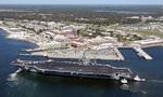 Naval Air Station Pensacola ligger nær Floridas grænse til delstaten Alabama og er et større uddannelsessted for flåden. Foto: Patrick Nichols/Ritzau Scanpix