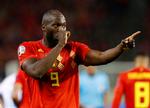 Belgiske Romelu Lukaku ved Euro 2020 kvalifikationskamp mod San Marino d. 10. oktober 2019. Romelu Lukaku er flere gange blevet udsat for racistiske tilråb fra tribunen og har de seneste måneder skrevet flere opslag på sociale medier for at skabe opmærksomhed omkring problemet. REUTERS/Francois Lenoir Foto: Francois Lenoir/Ritzau Scanpix