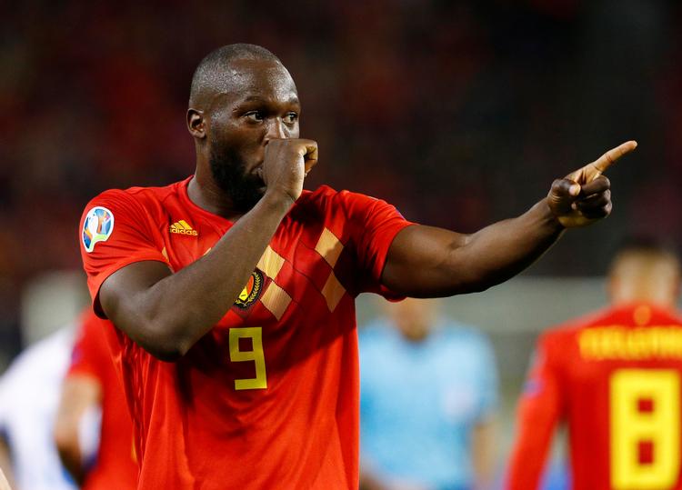 Belgiske Romelu Lukaku ved Euro 2020 kvalifikationskamp mod San Marino d. 10. oktober 2019. Romelu Lukaku er flere gange blevet udsat for racistiske tilråb fra tribunen og har de seneste måneder skrevet flere opslag på sociale medier for at skabe opmærksomhed omkring problemet. REUTERS/Francois Lenoir Foto: Francois Lenoir/Ritzau Scanpix