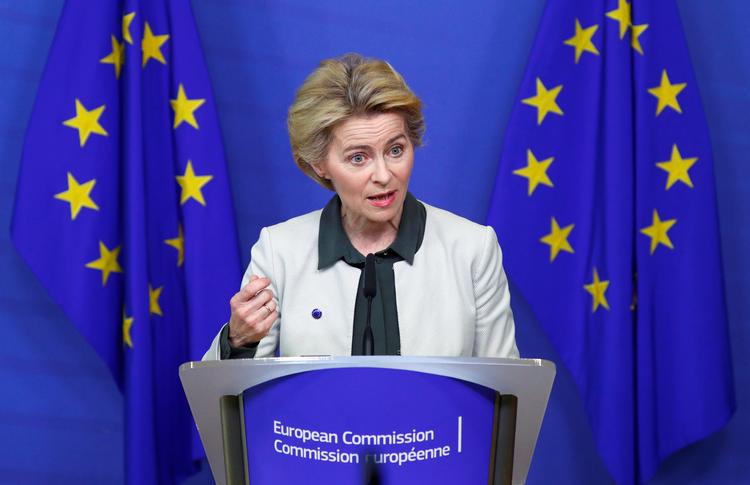EU-Kommissionens formand, Ursula von der Leyen, præsenterer onsdag skitsen til den store klima- og miljøaftale for EU - Den Europæiske Grønne Aftale - som regeringer over hele Europa har ventet på. Foto: Francois Lenoir/Ritzau Scanpix