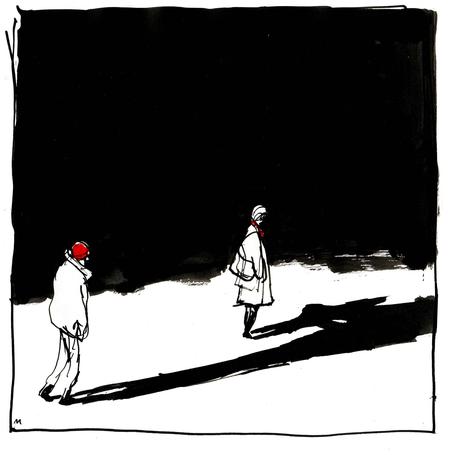 »Efter at have været midt i volden har jeg fået en forståelse af, hvordan den kan føles, hvorfor det er så svært at komme ud af den, og af hvorfor respektable mænd udøver vold«, skriver Petrea Hvidberg Conradsen i dette indlæg.   Arkivtegning: Mette Dreyer