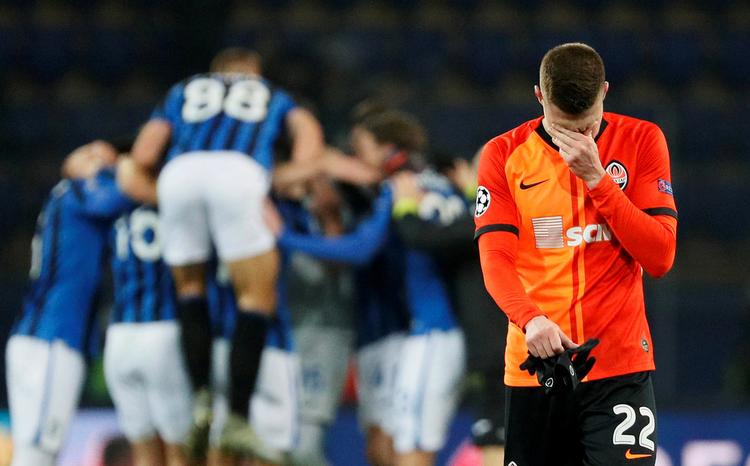 Uafgjort havde sendt Shakhtar Donetsk videre, men Atalanta scorede tre gange i anden halvleg og blev dermed det andet hold nogen sinde, der avancerer fra gruppespillet efter at have tabt de første tre kampe. Det samme præsterede Newcastle i 2002.
   Foto: Gleb Garanich/Ritzau Scanpix