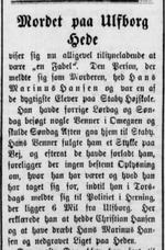 Historien bredte sig i landets aviser, der snart afslørede den rette sammenhæng. Udklip fra Sjællands-Posten 11. marts  1890. Foto: Mediestream
