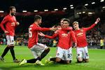 Med et reservespækket hold vandt Manchester United 4-0 over AZ Alkmaar på blandt andet to mål af 18-åige Mason Greenwood.
   Foto: Jon Super/Ritzau Scanpix