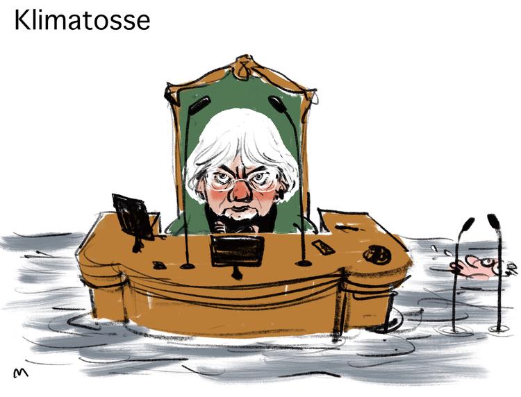 Pia Kjærsgaard mente, det skyldtes 'klimatosserne', at Dansk Folkeparti fik et elendigt resultat til europaparlamentsvalget tidligere på året.    Foto: Mette Dreyer/POLITIKEN