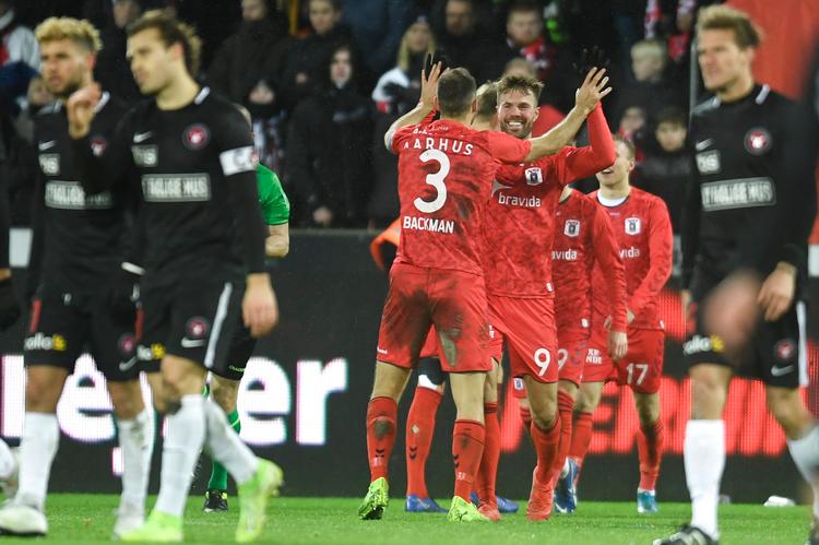 Efter et formidabelt efterår tabte førerholdet FCM 3-1 til AGF. Foto: Jens Nørgaard Larsen/Ritzau Scanpix