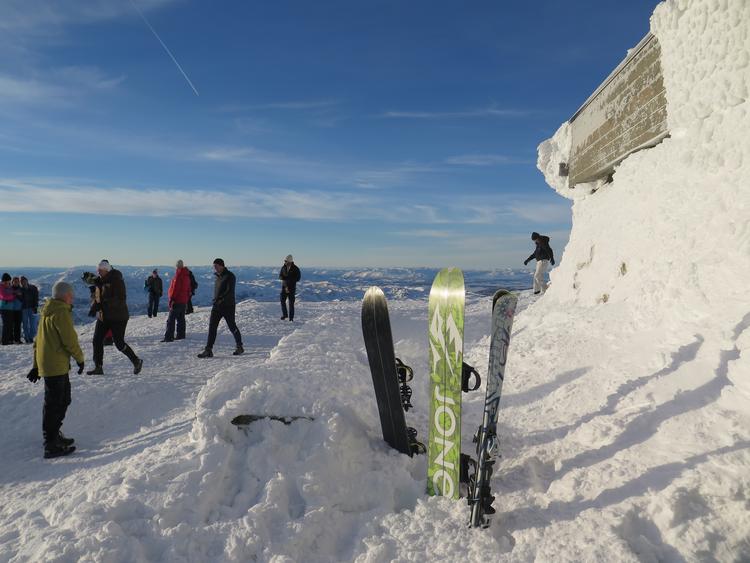 Gausta skicenter vil gerne genetablere VM-løjpen fra 1939 fra Gaustatoppen. Foreløbigt må man dog benytte alternative ruter ned fra toppen. Foto: Nikolaj Lauta