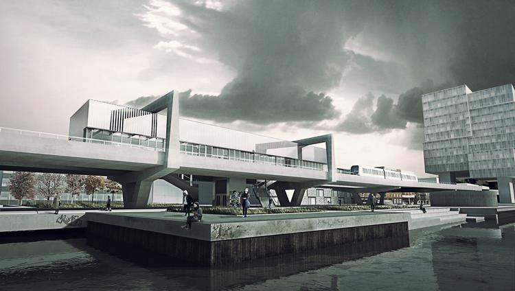 Orientkaj Metrostation Illustration COBE og Arup