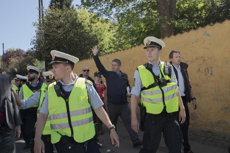 Rasmus Paludan har fået en del beskyttelse i forbindelse med aktiviteter på blandt andre Nørrebro. 
Arkivfoto. Foto: Miriam Dalsgaard/POLFOTO