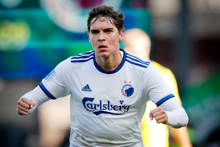 Robert Skov blev superligatopscorer og det rigtige svar i spørgsmål 9. Foto: Jens Dresling/POLFOTO