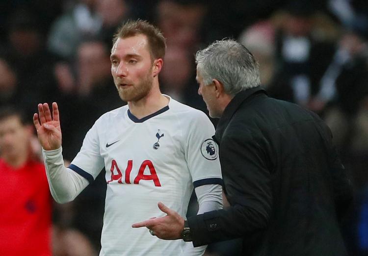 25 minutters spilletid kunne Jose Mourinho finde til Christian Eriksen, der var med i sejrsmålet, lagde op til en stor chance og selv brændte en mulighed mod Brighton. Foto: Andrew Couldridge/Ritzau Scanpix