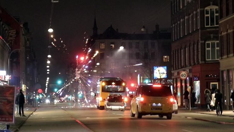 Sådan så der ud på Nørrebro torsdag aften. Foto: Presse-fotos.dk/Ritzau Scanpix