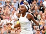 15-årige Cori Gauff fra USA fik sit internationale gennembrud under årets Wimbledon, hvor hun nåede frem til 4. runde, før hun blev stoppet af den senere mester Simona Halep.
   Foto: Toby Melville/Ritzau Scanpix