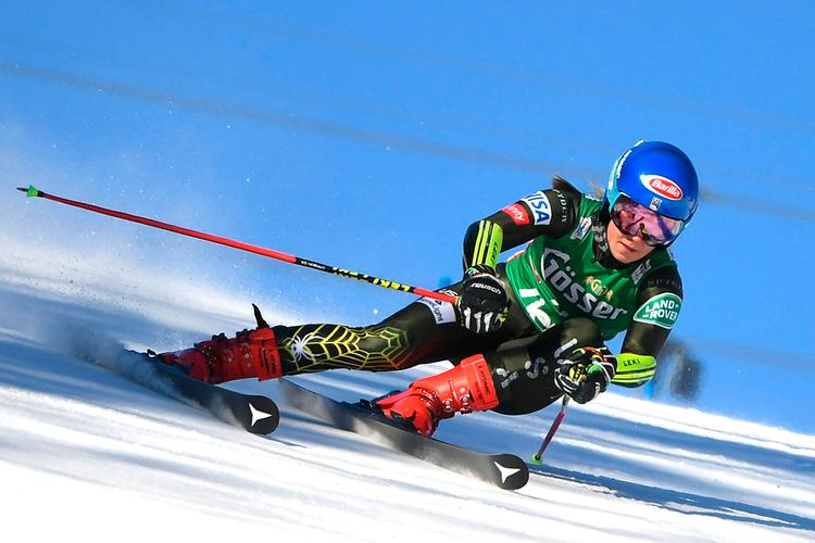 Med sin World Cup-sejr nr. 63 lørdag i østrigske Lienz mangler den 24-årige amerikaner Mikaela Shiffrin nu 19 titler for at indhente landsmanden Lindsey Vonn, der har rekorden med 82.
   Foto: Helmut Fohringer/Ritzau Scanpix