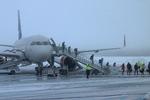 SAS-flyet SK2271 fra København landede som det første internationale fly i Scandinavian Mountains Airport 29. december. Foto: Niklas Wahlström