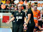 Jan Pytlick er færdig som træner i Odense Håndbold. Her ses han i aktion under pokalfinalen søndag i Holstebro. Foto: Henning Bagger/Ritzau Scanpix