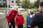 27-årige Pernille Harder er en af de store stjerner på kvindelandsholdet i fodbold.  Foto: Stine Tidsvilde/POLFOTO