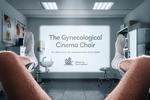 PR-billede af Anna Odells nye interaktive værk, ’The Gynecological Cinema Chair’. Festivalen ønsker ikke at oplyse, om oplevelsen på festivalen kommer til at matche fotoet. Foto: Göteborg Film Festival 