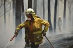 Dødstallet som følge af brandene i Australien er oppe på 23. Blot i denne uge er 12 mennesker omkommet i brandene, mens der fortsat er 21, som man ikke kan gøre rede for i delstaten Victoria.
Over 1500 hjem er brændt ned siden september. Foto: Peter Parks/Ritzau Scanpix