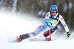 Slovakiske Petra Vlhova var lørdag hurtigst i begge gennemløb, da hun besejrede USA's storfavorit Mikaela Shiffrin i World Cuppens slalomkonkurrence i Zagreb. Foto: Damir Sencar/Ritzau Scanpix