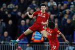 Curtis Jones blev matchvinder for Liverpool i pokalopgøret mod Everton.
   Foto: Phil Noble/Ritzau Scanpix