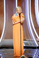 Michelle Williams holder sin tale ved Golden Globe-prisfesten 2020.  Foto: Handout/Ritzau Scanpix