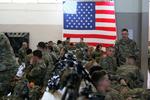 Amerikanske soldater ses her i North Carolina, USA. Tidligere mandag var der forlydender om, at amerikanske soldater skulle trækkes helt ud af Irak. Det blev meddelt i et brev. Men det viser sig nu, at det var en kladde, der ikke skulle være sendt til Iraks militær. Foto: Us Army/Ritzau Scanpix