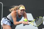 I karrierens næstsidste turnering fik Caroline Wozniacki tirsdag morgen en god start, da hun sikkert vandt sin kamp i Auckland.
   Foto: Michael Bradley/Ritzau Scanpix
