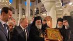 Den syriske leder Bashar al-Assad modtog tirsdag Ruslands præsident i Damaskus. Det er Putins første besøg i landet siden 2017.  Foto: -/Ritzau Scanpix