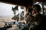 Danske soldater holder vagt ved Al-Asad flybasen  i Irak. Foto: Mads Nissen/POLFOTO