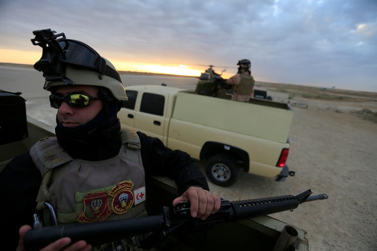 En irakisk soldat ses her på basen i slutningen af december. Foto: Thaier Al-sudani/Ritzau Scanpix