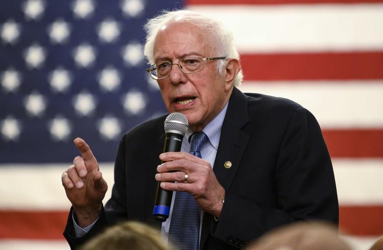 Bernie Sanders langer ud efter Trumps kurs i Mellemøsten. Foto: Stephen Maturen/Ritzau Scanpix