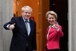 Den britiske premierminister, Boris Johnson, havde onsdag 'et positivt møde' med EU-Kommissionens formand, Ursula von der Leyen, oplyser Downing Street. Foto: Toby Melville/Ritzau Scanpix