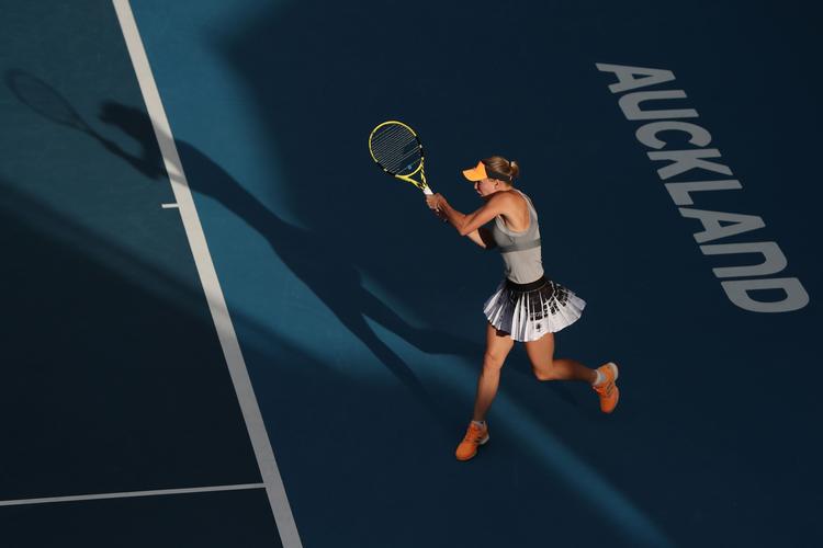  Caroline Wozniacki kom torsdag videre i Auckland.  Foto: Michael Bradley/Ritzau Scanpix