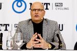 Bjarne Riis var glad og opstemt, da han  præsenterede sit nye engagement i cykelsportens top.   Foto: Finn Frandsen/POLFOTO