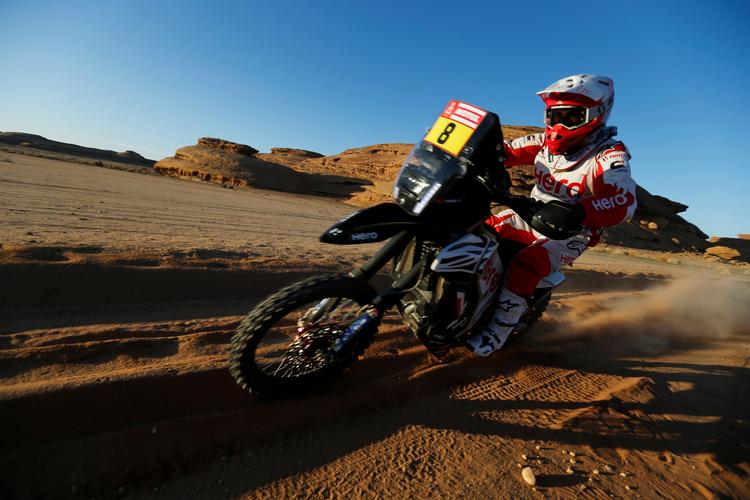Det 13. Dakar Rally for Paulo Goncalves blev hans sidste. Her ses han på 5. etape.   Foto: Hamad I Mohammed/Ritzau Scanpix