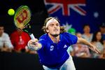 Stefanos Tsitsipas er på vej til at blive et af tennissportens store navne. I Melbourne skal han følge op på sidste års semifinale. 
   Foto: Patrick Hamilton/Ritzau Scanpix